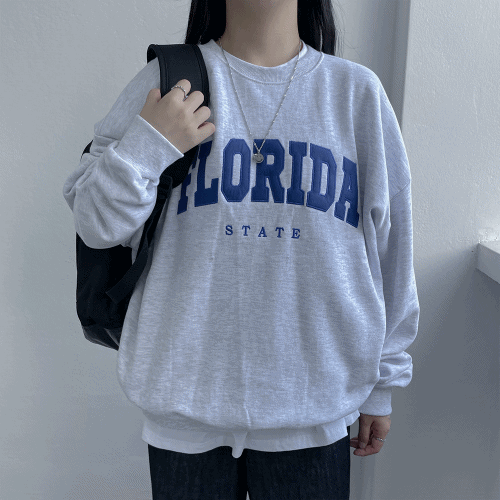 [빅사이즈/남녀공용] 플로리다 오버핏 여자 긴팔 맨투맨 티셔츠 5colors